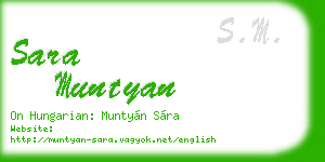 sara muntyan business card